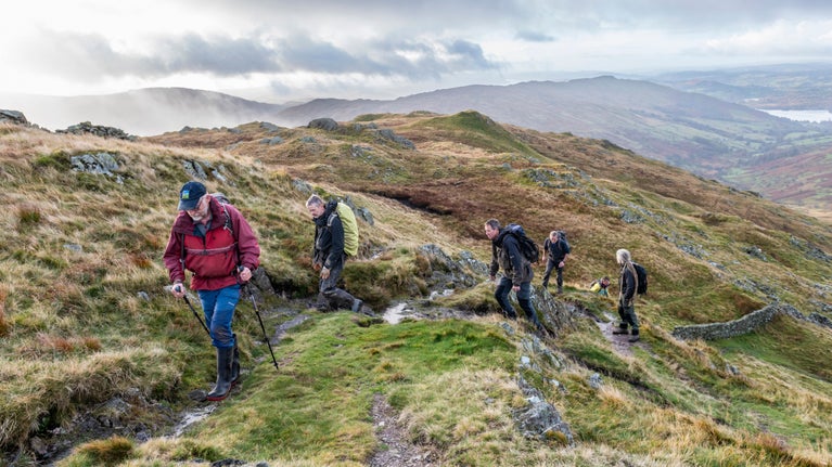 Rangers restoring a path at Ravens Edge, Kirkstone Pass, Cumbria